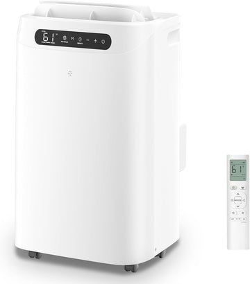 12000 BTU Portable Air Conditioners Cools Up to 500 Sq.Ft, Portable AC Unit with Cool, Dry, Fan Modes, Standing AC Unit with Remote Control and Installation Kit