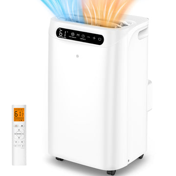 Fosawd 10000 BTU (14000 BTU ASHRAE) Portable Air Conditioner with Heater Cools up to 700 Sq.ft, 4-in-1 Portable AC Unit, Heat, Dehumidifier, Fan, Remote Control & Window Kit