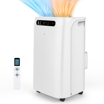 Agtana 10000BTU (14000 ASHRAE) Portable Air Conditioner and Heater Cools Room up 450 Sq. Ft., 4-in-1 Portable AC with Remote Control & DIY Window Kit