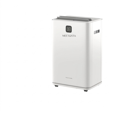 MEETGISTA 65L Commercial & Home Dehumidifier - High-Capacity Smart Moisture Absorber with Digital LED Display, 6.1-10L Water Tank & Easy-Roll Casters for Large Rooms, Basements, and Offices