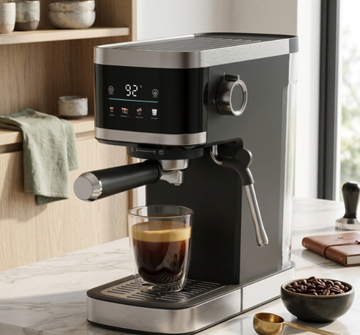 MEETGISTA Semi-Automatic Espresso Machine - 15 Bar Pump Pressure with Milk Frother