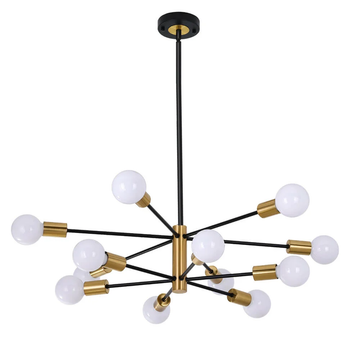 MEETGISTA 12-Light Modern Sputnik Chandelier