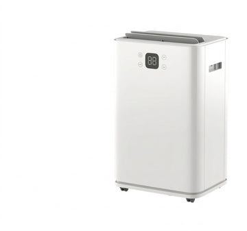 MEETGISTA 65L Commercial & Home Dehumidifier - High-Capacity Smart Moisture Absorber with Digital LED Display, 6.1-10L Water Tank & Easy-Roll Casters for Large Rooms, Basements, and Offices